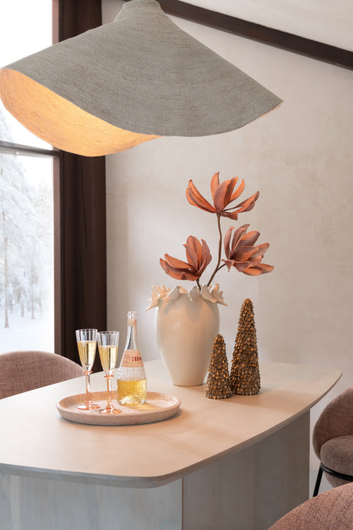 J-Line hanglamp Kegel - zeegras - wit - vtwonen shop