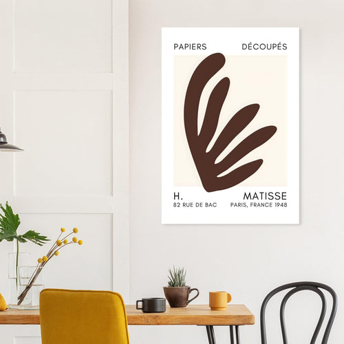 Artfulprints  Matisse – Aquatic impression brown   poster A4 21x29.7 cm - vtwonen shop