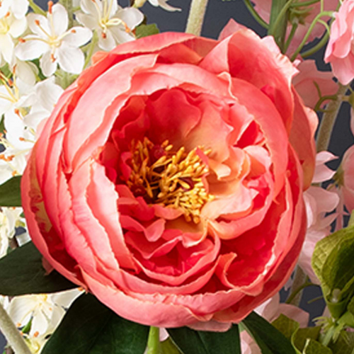 Madame Fleurie zijden boeket Hygge Grande Mossgreen - Natural flow - met vaas - vtwonen shop