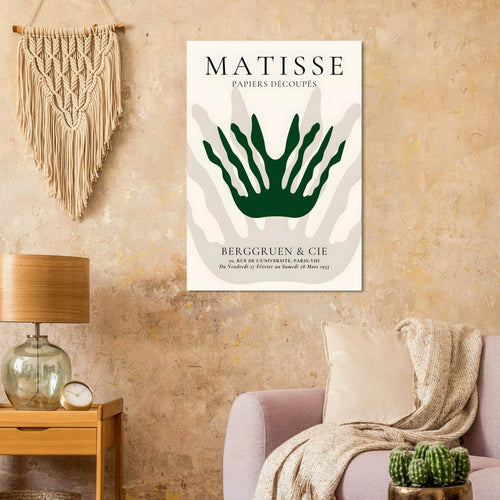 Artfulprints Poster met Lijst Matisse – Sea crown   - 70x100 cm - Grijs