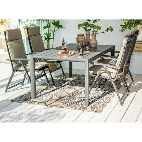 Garden Impressions tuintafel Adana donker grijs 180x100