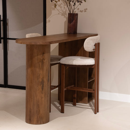 DÉJA Living Bartafel Marbella - Donkerbruin Hout - 160x50x105cm