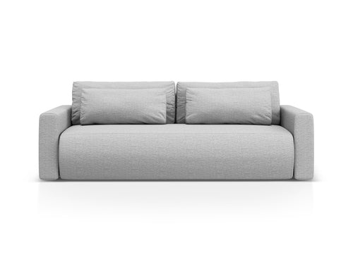 Cosmopolitan Design Slaapbank met opbergdoos Belfast 3-zits, structurele stof lichtgrijs - 105x238x84cm