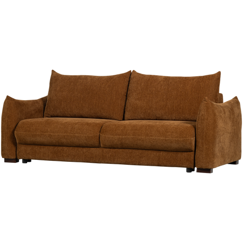 WOOOD 3-zits slaapbank Jonne - Chennile - Bruin - 92x233x105 - vtwonen shop
