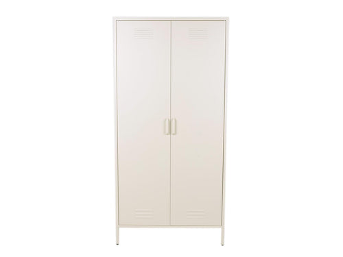 MaximaVida metalen kleding lockerkast Finn 90 x 50 x 185 cm ivoor - 4 schappen - vtwonen shop