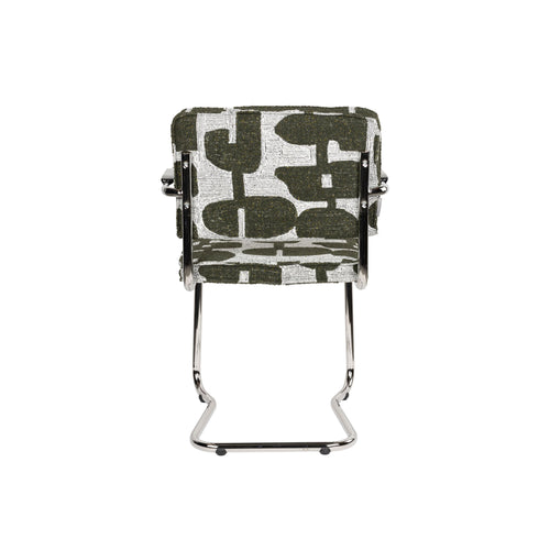 Zuiver Ridge Kink Deco Symbols Eetkamerstoelen Armleuning Groen - Set van 2