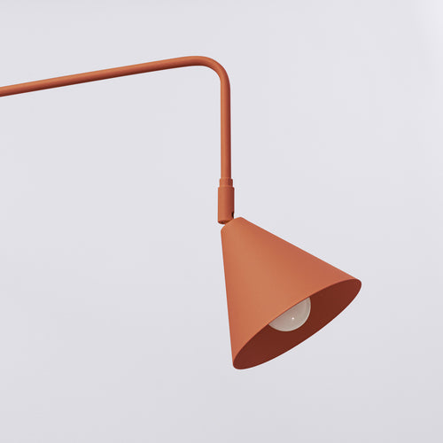 Sollux Lighting Wandlamp NOX rood oker - 14x61x30cm