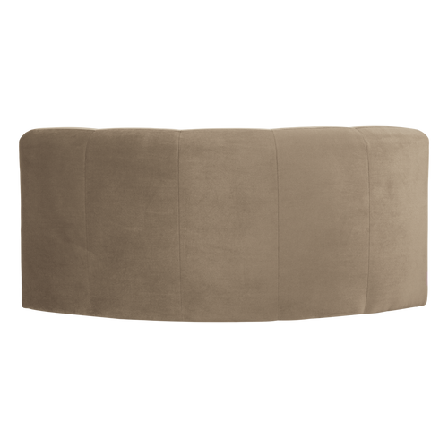 WOOOD eetbank halfronde hoek rug Mojo Base - Velvet - Khaki - 83x152x76