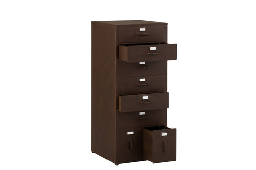 J-Line kast vade - ijzer - roestbruin