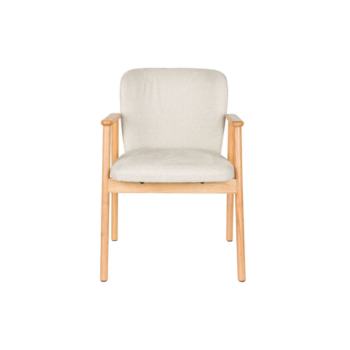 Housecraft Living Kenna Eetkamerstoelen met Armleuning Beige - Set van 2 - vtwonen shop