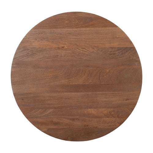 DÉJA Living Salontafel Marín - Rond Donkerbruin Mangohout - 90x90x31cm - vtwonen shop