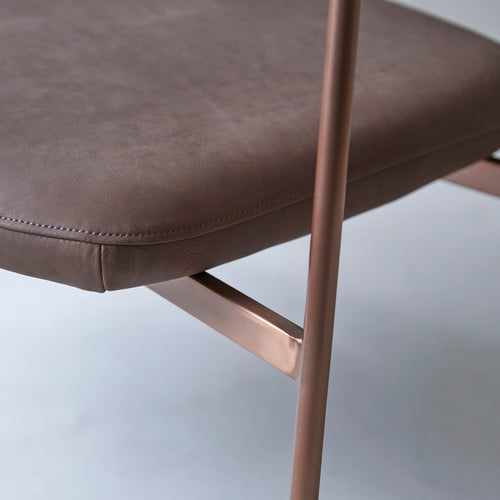 Tikamoon Mohawk lage massief eiken fauteuil in chocoladebruin - Bruin