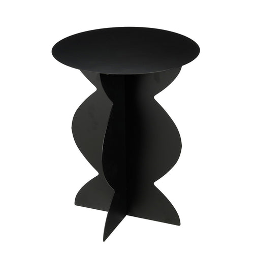 Mica Decorations Rafi Bijzettafel - H50 x Ø40 cm - IJzer - Zwart