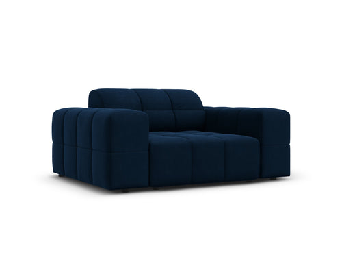 Cosmopolitan Design Fauteuil Chicago flueel koningsblauw - 102x132x78cm