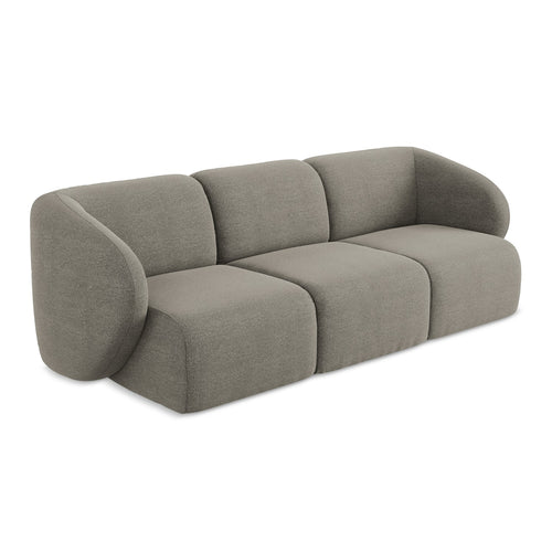 LaMiaSofa 3-zits bank Cervo - bouclé - grijs - 244x94x75
