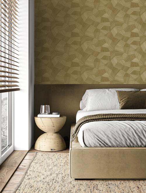 Origin Wallcoverings behang grafisch 3D motief goud - 53 cm x 10.05 m - 347822 - vtwonen shop