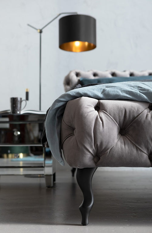 Kare Design Bed Desire - fluweel - grijs - 200x200cm - vtwonen shop