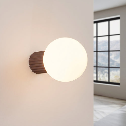 Sollux Lighting Wandlamp HALO bruin IP44 - 12x17x12cm