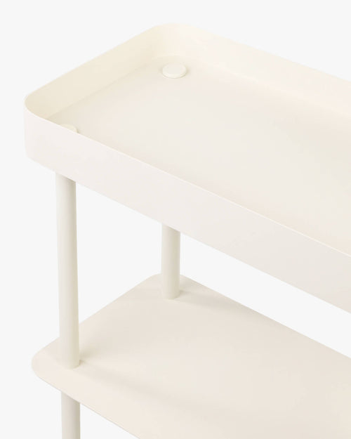 noo.ma Nolle Console 3-tier - compacte metalen sidetable, Piazza Beige