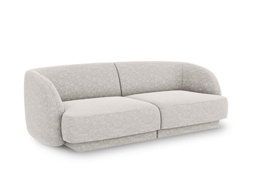 Micadoni Bank Miley 2-zits, chenille, lichtgrijs - 90x180x70cm