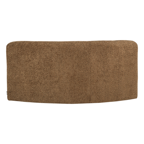 WOOOD eetbank halfronde hoek rug Mojo Base - Wollig - Honinggeel - 83x152x76