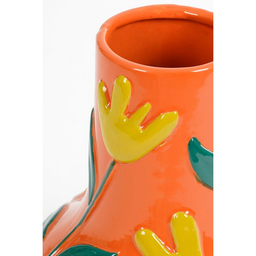 Mica Decorations Ava Vaas - H30 x Ø25 cm - Keramiek - Oranje