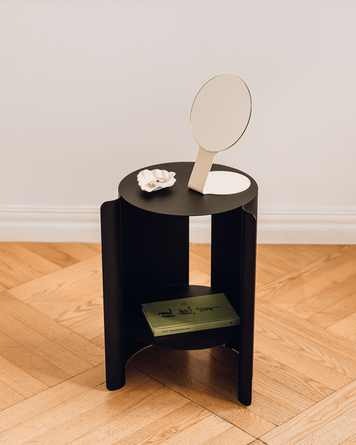noo.ma Wa Side Table - gepoedercoat stalen bijzettafel, Cocoa Brown