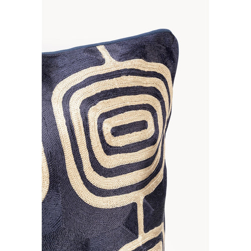 Kare Design Kussen Catena Square blauw en beige