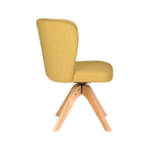 Housecraft Living Stan Eetkamerstoel Draaibaar Hout Okergeel