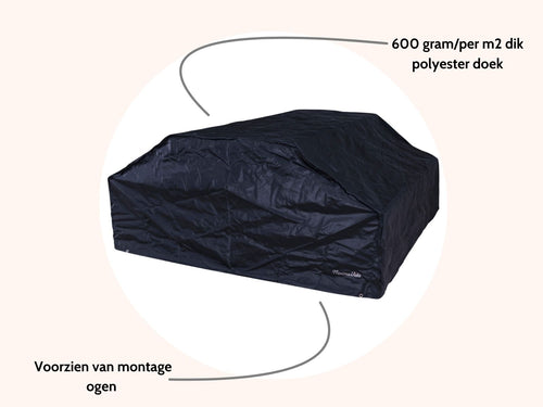 MaximaVida picknicktafel beschermhoes London 300 cm zwart - zware uitvoering - vtwonen shop