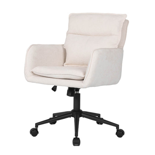 HOME DELUXE bureaustoel CORA geweven stof beige - in hoogte verstelbaar - vtwonen shop