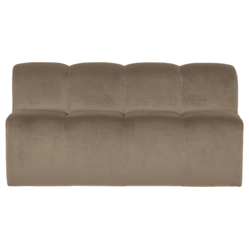 WOOOD eetbank 164 cm met rugleuning Mojo - Velvet - Khaki - 83x164x73