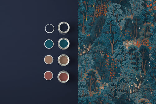 Graham & Brown Vliesbehang - New Eden Navy - 1000x52 - vtwonen shop