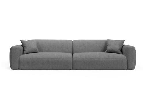 Cosmopolitan Design Modulaire bank Strino 4-zits, structurele stof grijs - 98x240x78cm