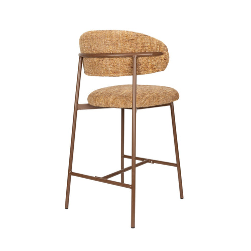 Housecraft Living Claes Barkrukken rugleuning 65 cm Gemêleerd Okergeel - Set van 2