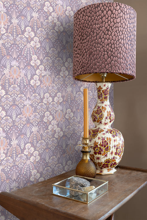 ESTAhome behang vintage bloemen in art nouveau stijl lila paars - 50 x 900 cm - 130970 - vtwonen shop