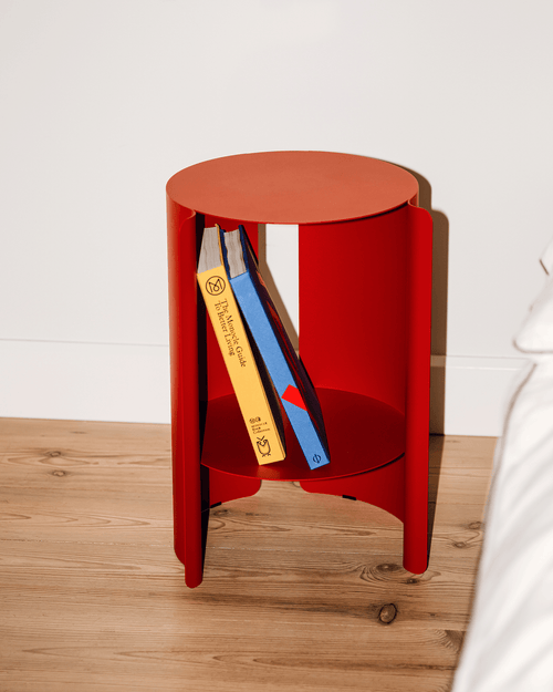 noo.ma Wa Side Table - gepoedercoat stalen bijzettafel, Cocoa Brown