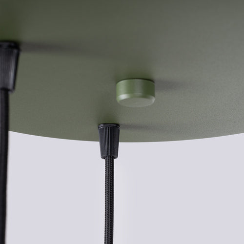 Sollux Lighting Hanglamp HALO 3P olijfgroen - 25x25x125cm