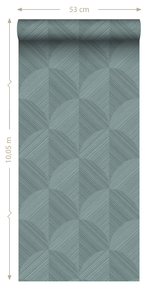 Origin Wallcoverings behang 3D-motief vergrijsd blauw - 0.53 x 10.05 m - 347938 - vtwonen shop