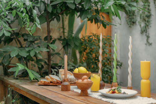 Originalhome spiraalkaars 40 cm - beige