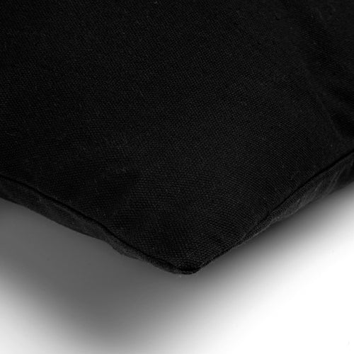 JAMES - Sierkussen 45x45 cm - duurzaam katoen - effen kleur - Raven - zwart