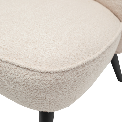 WOOOD fauteuil Sara - Boucle - Creme - 71x59x70 - vtwonen shop