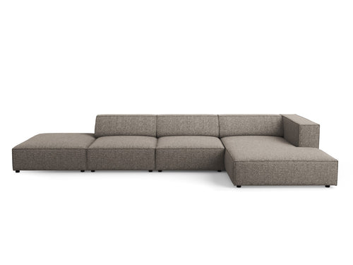 Cosmopolitan Design rechter hoekbank Arendal 5-zits, chenille, grijs - 166x341x70cm