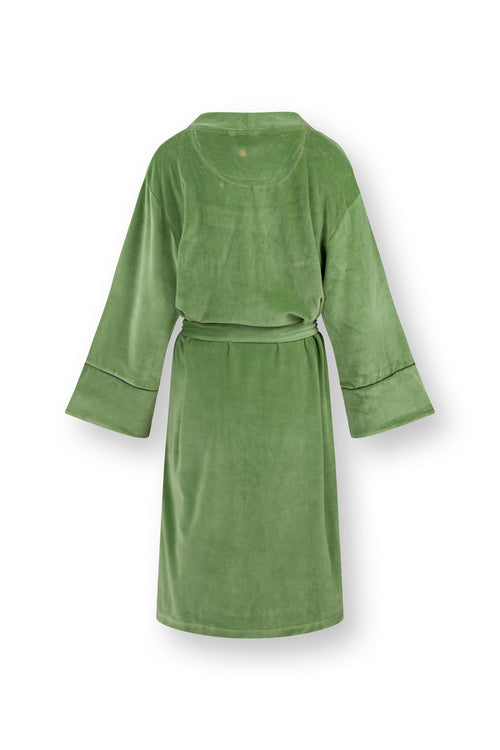 Pip Studio - Naomi Kimono Dames - Velvet - Groen - XL - vtwonen shop