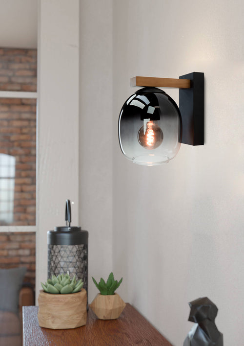EGLO wandlamp Filago - e27 - bruin, zwart