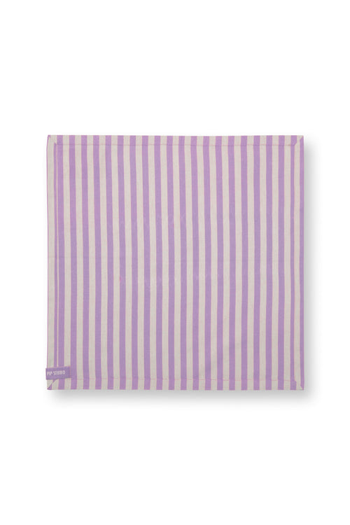 Pip Studio - Servetten Stripes - Lila - 40x40 cm - Set van 4