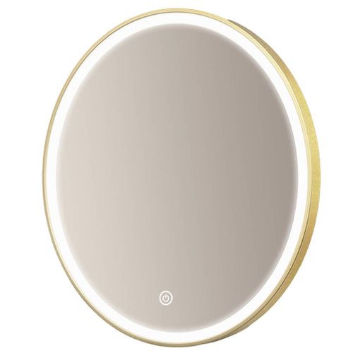 LOMAZOO badkamerspiegel Miami - met LED verlichting - rond - goud - 70 cm