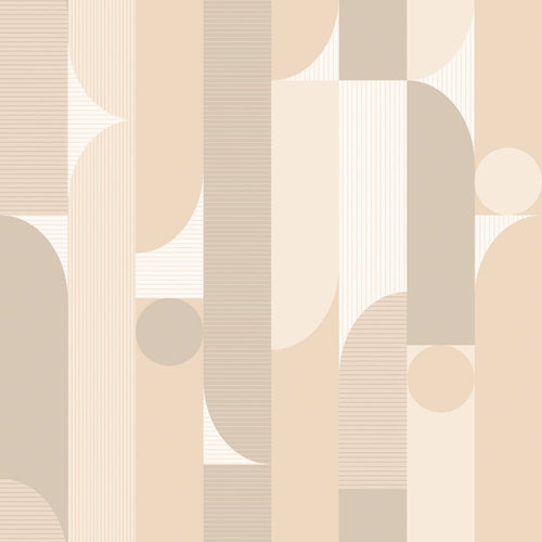 ESTAhome behang geometrische vormen beige - 50 x 900 cm - 131056 - vtwonen shop