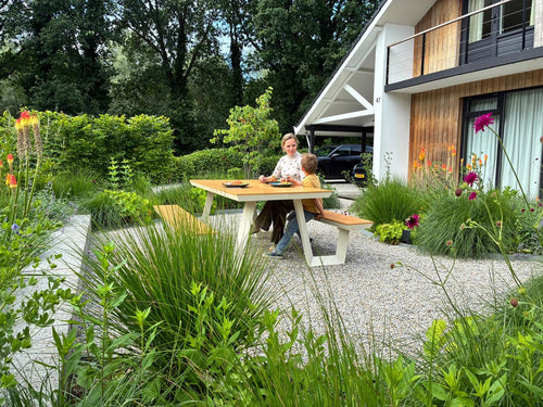 MaximaVida aluminium picknicktafel Bermuda 200 cm ivoor