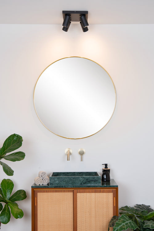 Lucide plafondspot badkamer TAYLOR - 4xGU10 (MR16) - Zwart